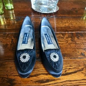 Stuart Weitzman black jeweled dress shoes sz 7
